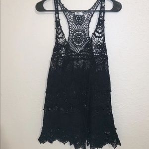 Black beach cover up